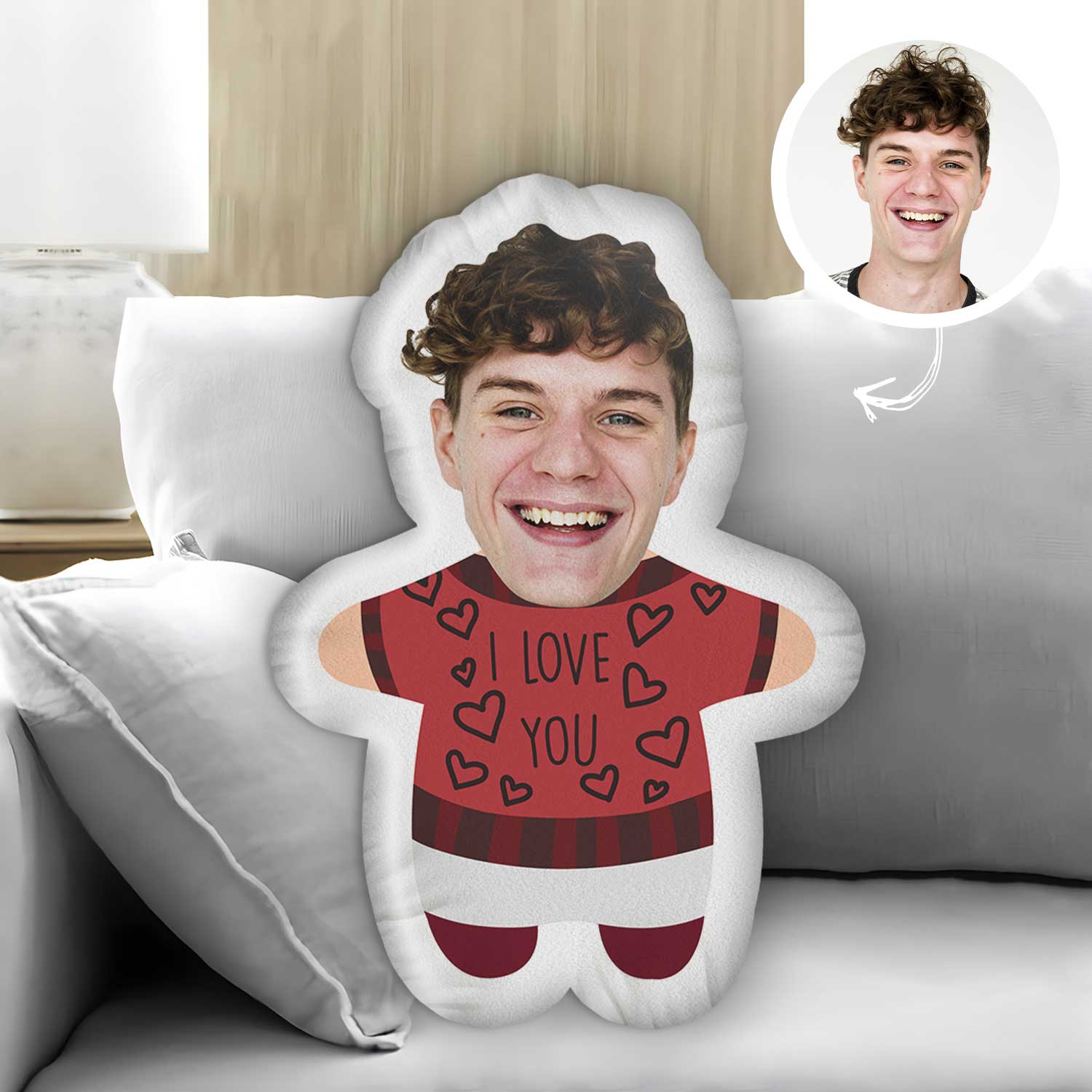 I Love You Boyfriend Pillow - Personalized Custom Shape Pillow - Gift For Couple, Boyfriend, Girlfriend, Wife, Husband, Family Members