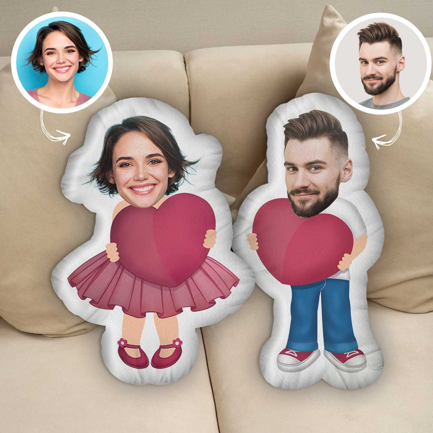 You Have My Heart - Personalized Custom Shape Pillow - Gift For Couple, Boyfriend, Girlfriend, Wife, Husband, Family Members