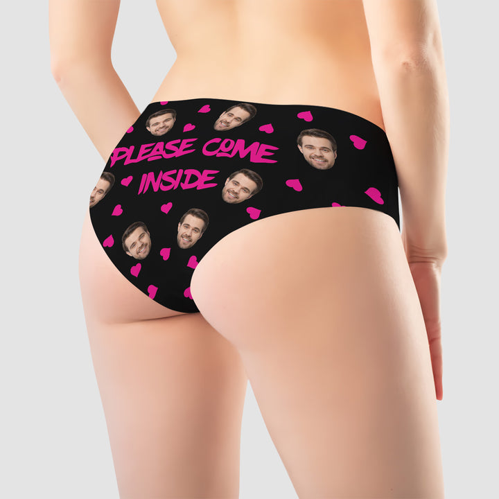 Please Come Inside - Personalized Custom Women's Briefs - Gift For Couple, Girlfriend