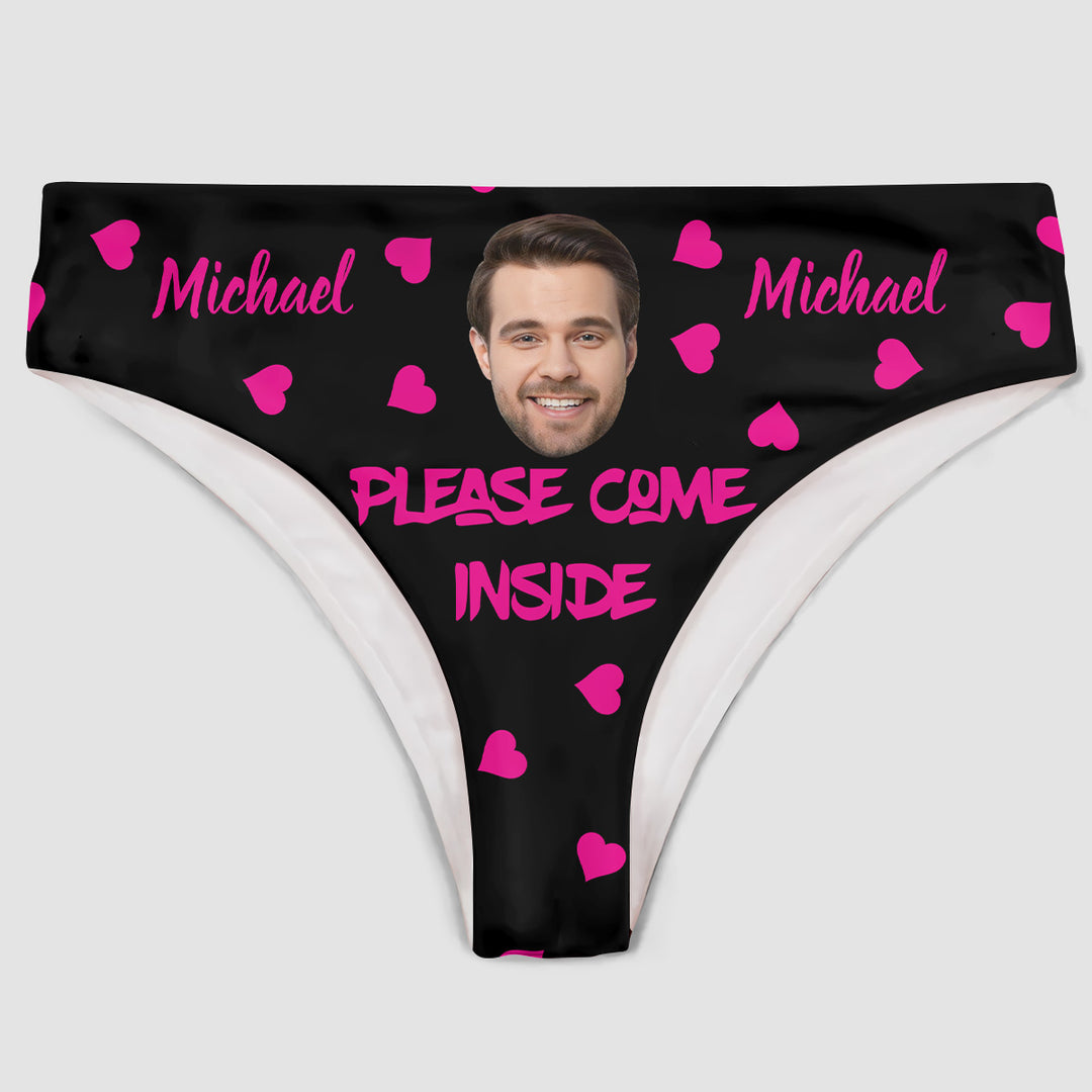 Please Come Inside - Personalized Custom Women's Briefs - Gift For Couple, Girlfriend