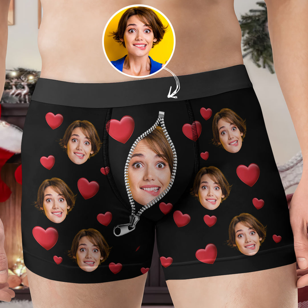 Custom Face Boxer - Personalized Custom Men's Boxer Briefs - Gift For Couple, Boyfriend, Husband
