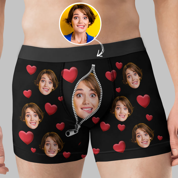 Custom Face Boxer - Personalized Custom Men's Boxer Briefs - Gift For Couple, Boyfriend, Husband