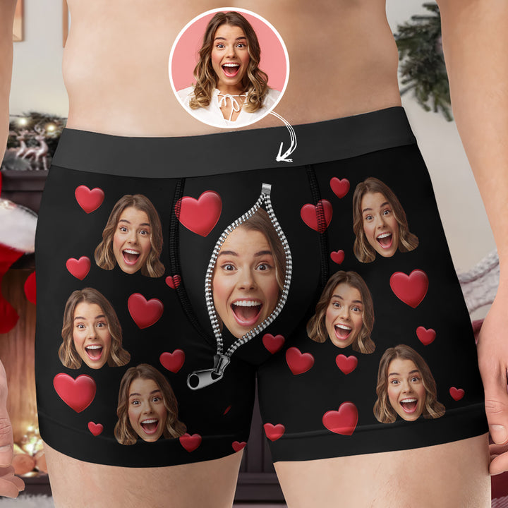Custom Face Boxer - Personalized Custom Men's Boxer Briefs - Gift For Couple, Boyfriend, Husband
