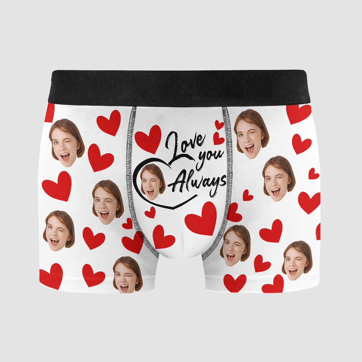 Love You Always - Personalized Custom Men's Boxer Briefs - Gift For Couple, Boyfriend, Husband