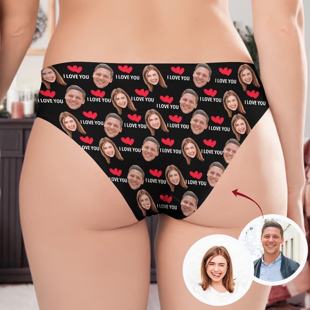 I Love You - Personalized Custom Women's Briefs - Gift For Couple, Girlfriend, Wife
