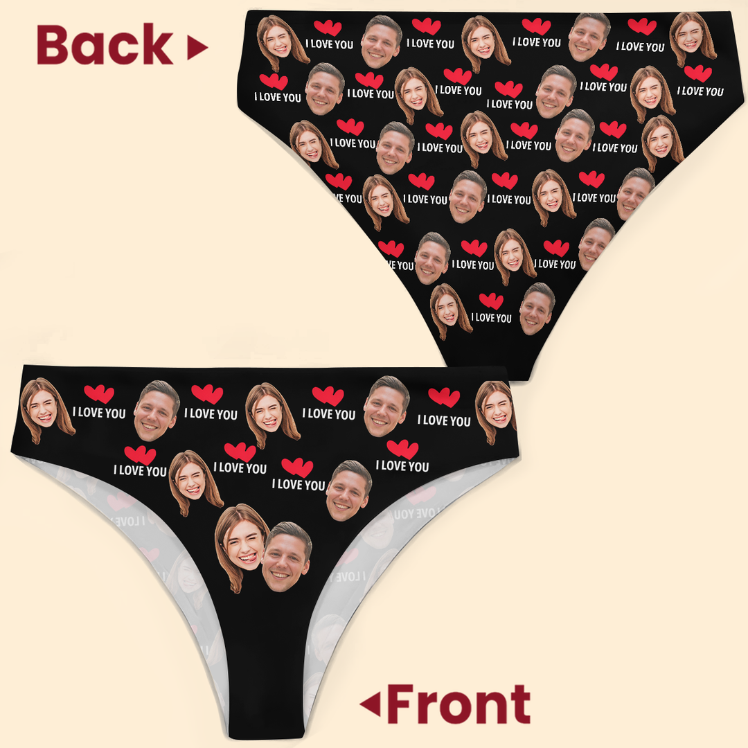 I Love You - Personalized Custom Women's Briefs - Gift For Couple, Girlfriend, Wife