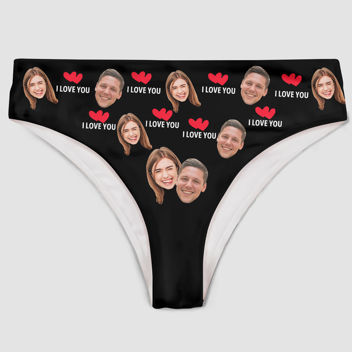 I Love You - Personalized Custom Women's Briefs - Gift For Couple, Girlfriend, Wife