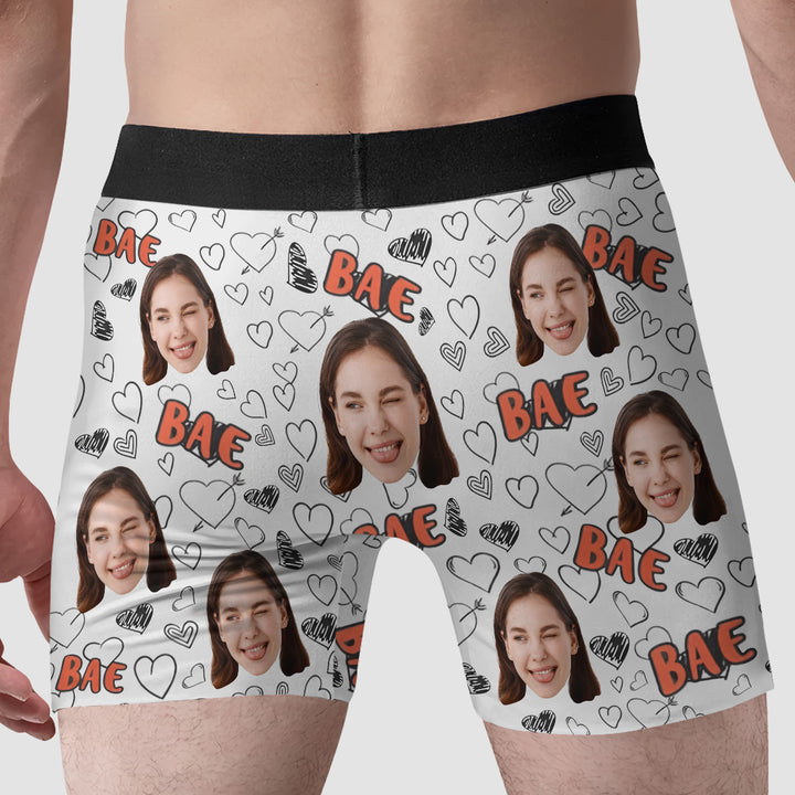 My Bae - Personalized Custom Men's Boxer Briefs - Gift For Couple, Boyfriend, Husband