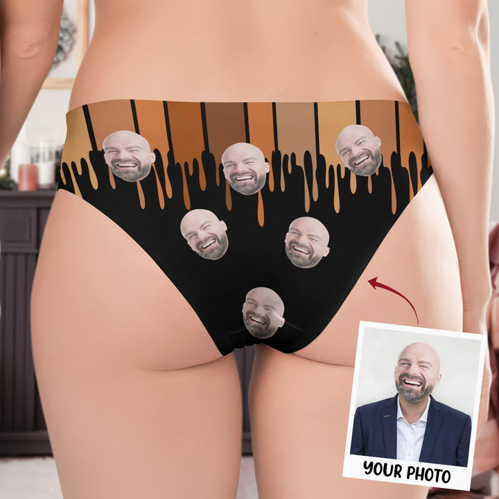 Melanated Face Cutout - Personalized Custom Women's Briefs - Gift For Couple, Girlfriend, Wife