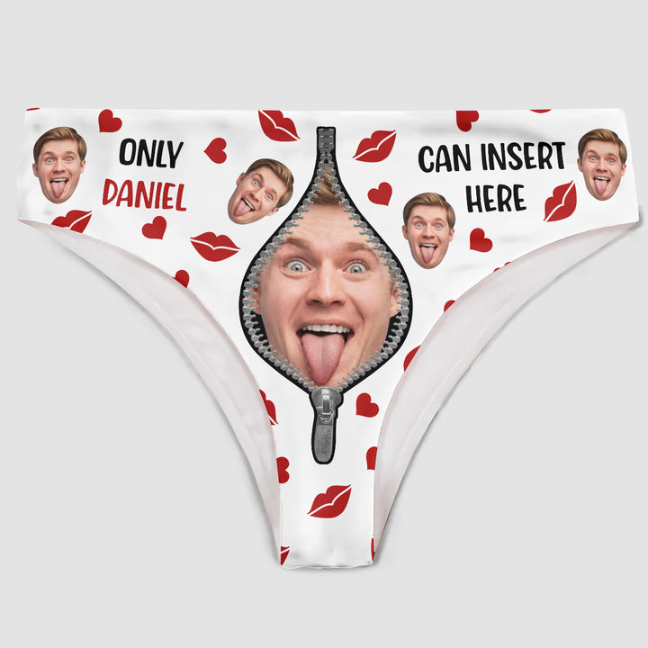Only Him Can Insert Here - Personalized Custom Women's Briefs - Gift For Couple, Girlfriend, Wife