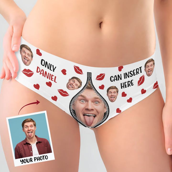 Only Him Can Insert Here - Personalized Custom Women's Briefs - Gift For Couple, Girlfriend, Wife