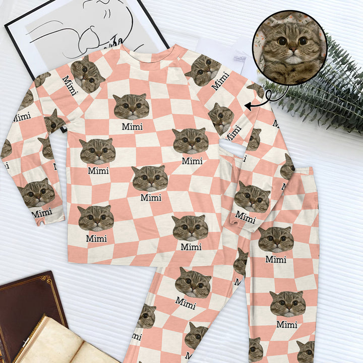 Pet Custom Face - Personalized Custom Raglan Pajama Set - Gift For Dog Lovers, Dog Mom