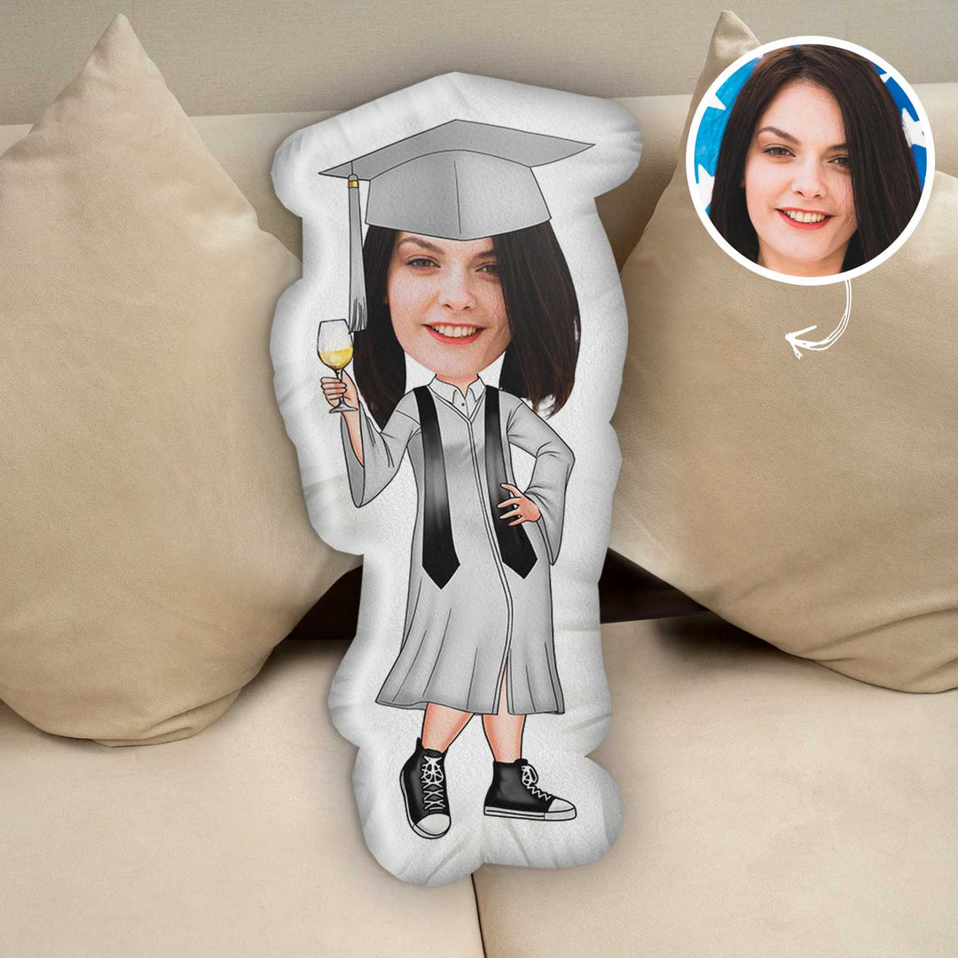 Graduation Girl - Personalized Custom Shape Pillow - Graduation Gift For Family Member, Besties