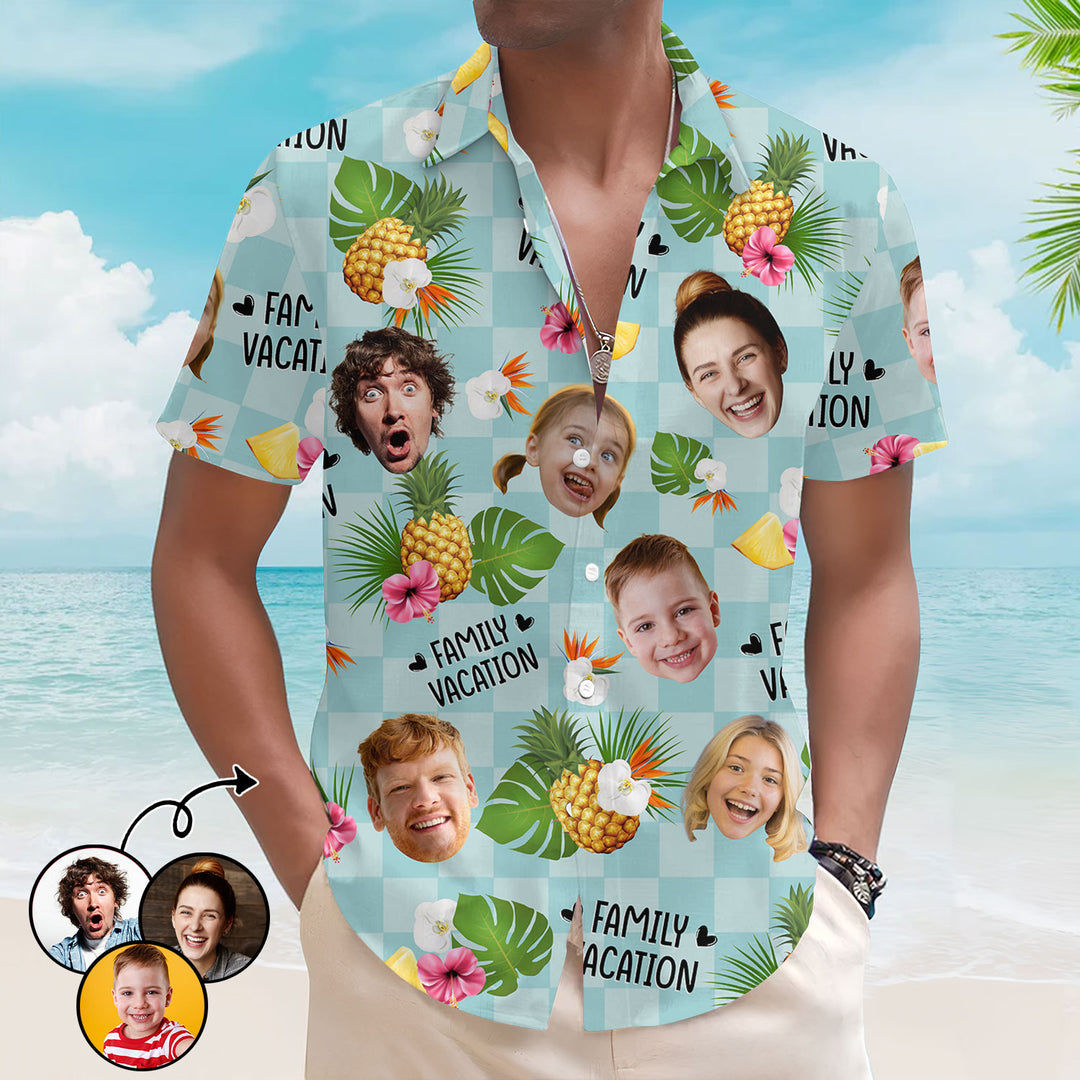 Summer Family Vacation - Personalized Custom Unisex Hawaiian Shirt