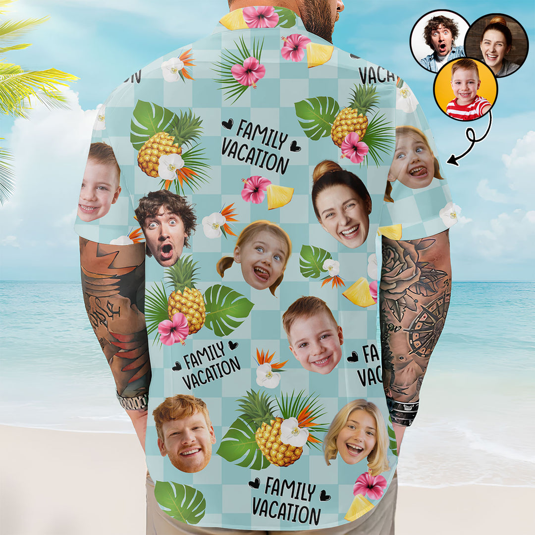 Summer Family Vacation - Personalized Custom Unisex Hawaiian Shirt