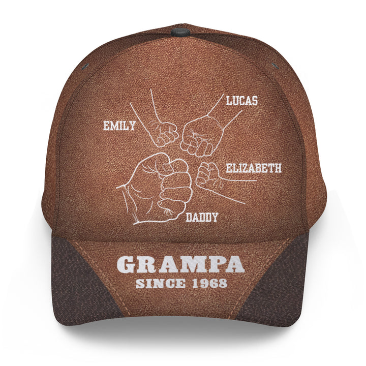 Hand Punchline Sketch - Personalized Custom Classic Cap - Father's Day Gift For Dad