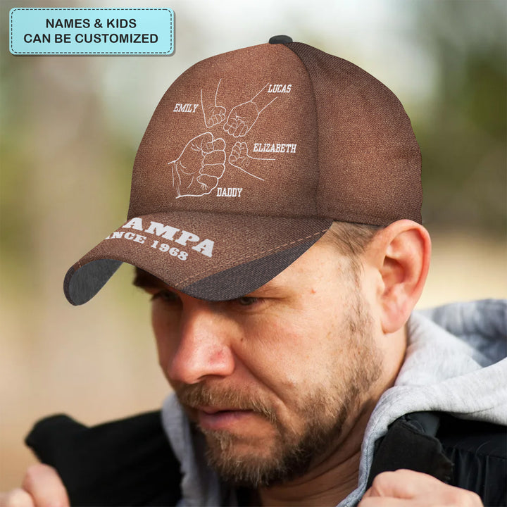 Hand Punchline Sketch - Personalized Custom Classic Cap - Father's Day Gift For Dad