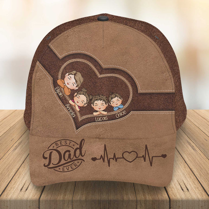 Best Dad Ever - Personalized Custom Baseball Cap - Father's Day Gift For Dad