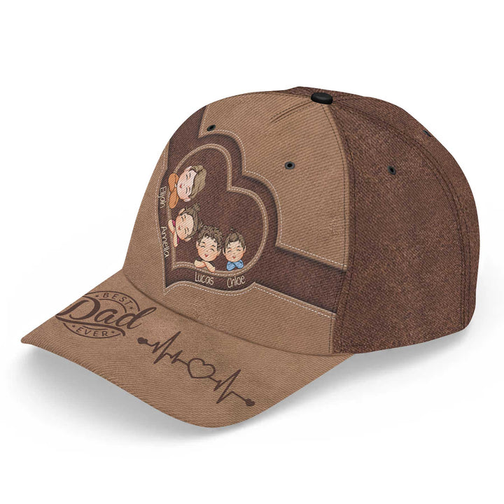 Best Dad Ever - Personalized Custom Baseball Cap - Father's Day Gift For Dad