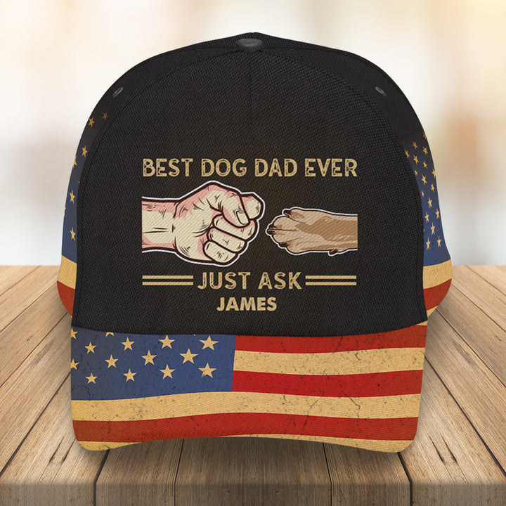 Best Dog Dad Ever - Personalized Custom Classic Cap - Gift For Dog Lovers