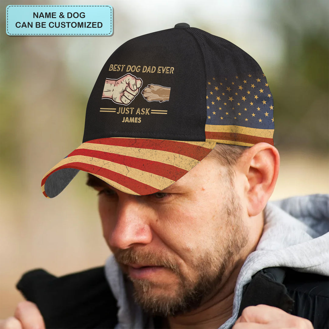Best Dog Dad Ever - Personalized Custom Classic Cap - Gift For Dog Lovers