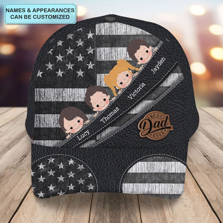 Best Dad Ever Ver 2 - Personalized Custom Baseball Cap - Father's Day Gift For Dad