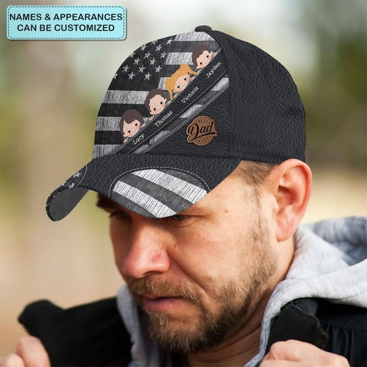 Best Dad Ever Ver 2 - Personalized Custom Baseball Cap - Father's Day Gift For Dad