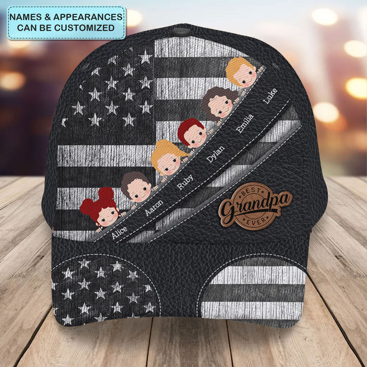 Best Dad Ever Ver 2 - Personalized Custom Baseball Cap - Father's Day Gift For Dad