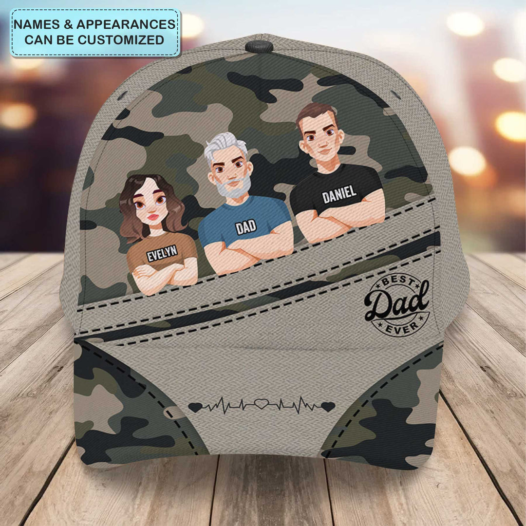 Best Dad Ever Camo - Personalized Custom Classic Cap - Father's Day Gift For Dad