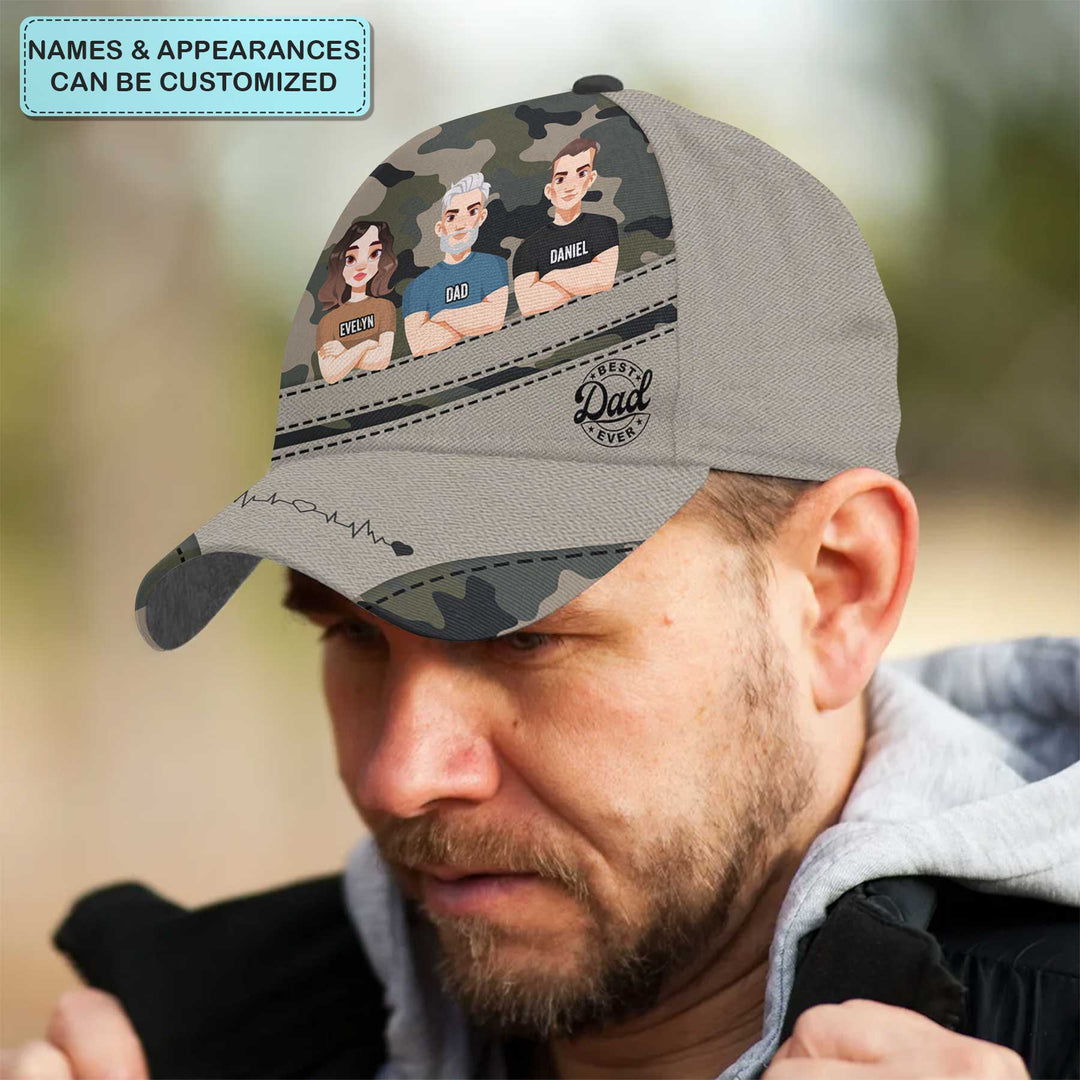 Best Dad Ever Camo - Personalized Custom Classic Cap - Father's Day Gift For Dad