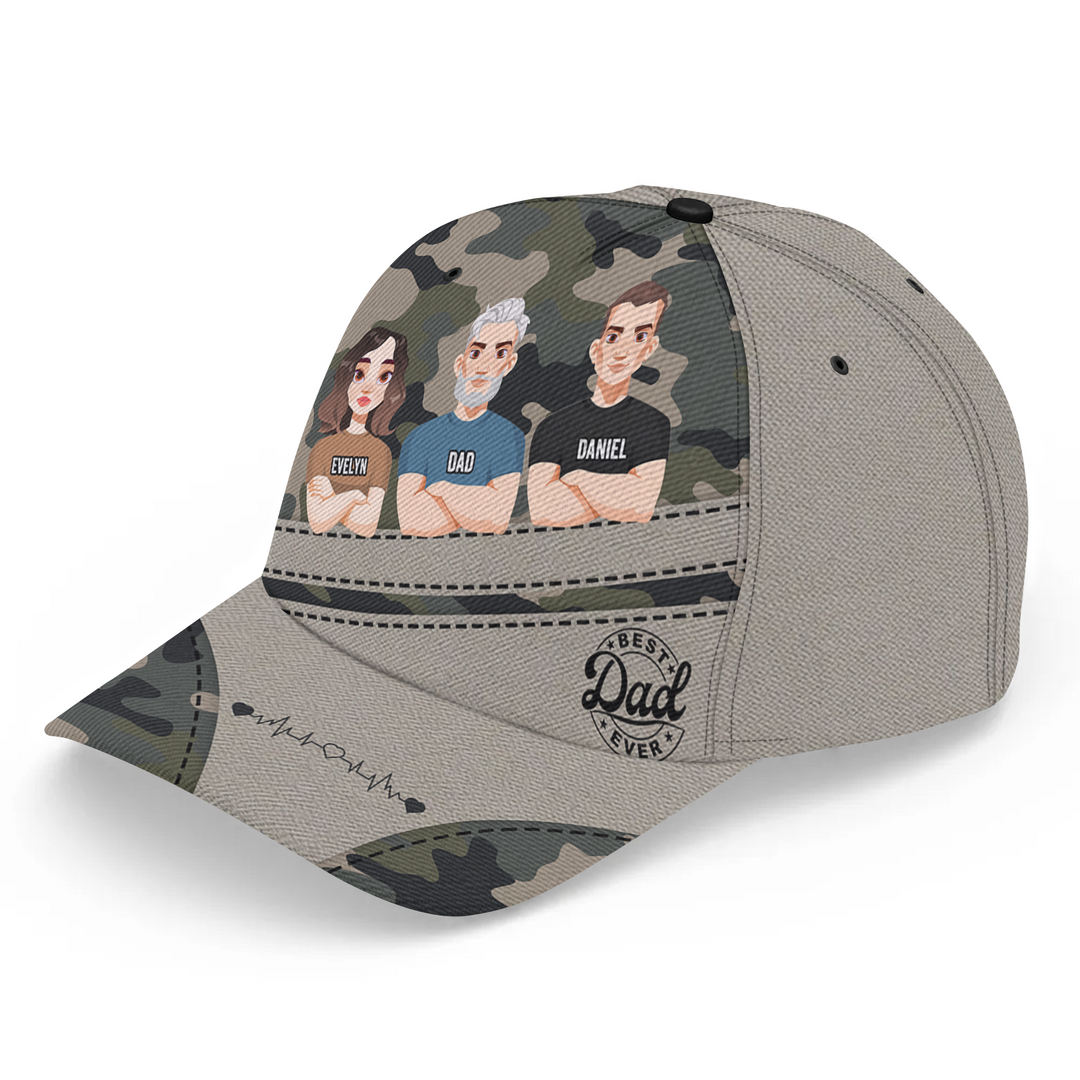 Best Dad Ever Camo - Personalized Custom Classic Cap - Father's Day Gift For Dad