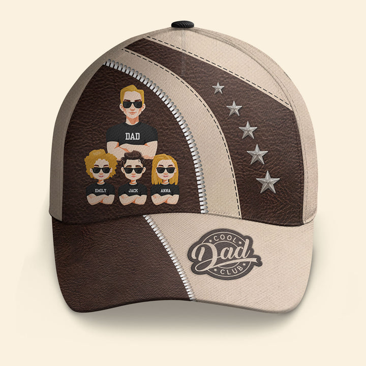Cool Dad Club - Personalized Custom Baseball Cap - Father's Day Gift For Dad