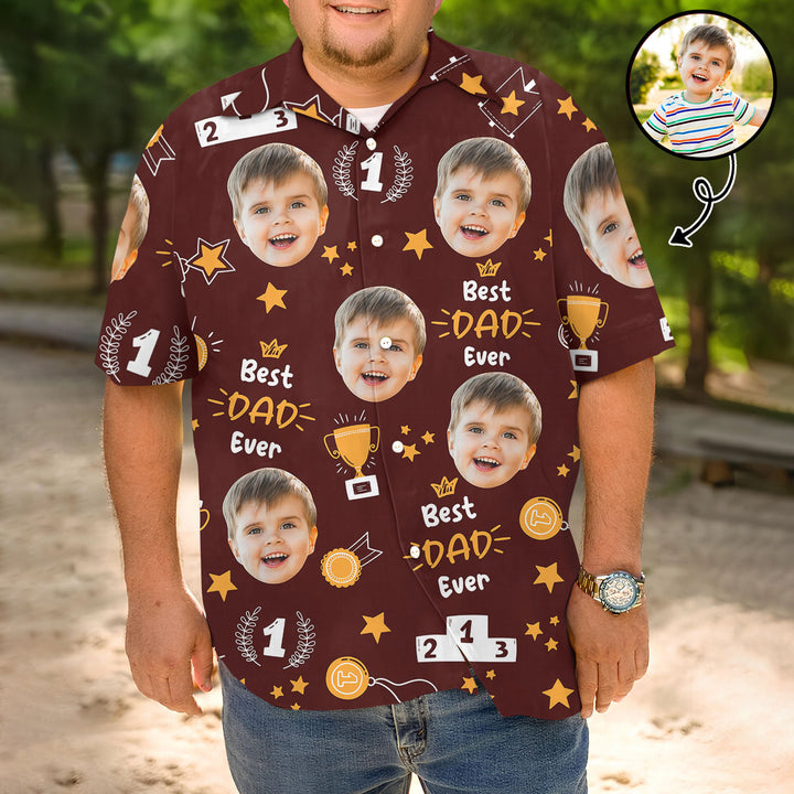 Best Dad Ever - Personalized Custom Hawaiian Shirt - Father's Day Gift
