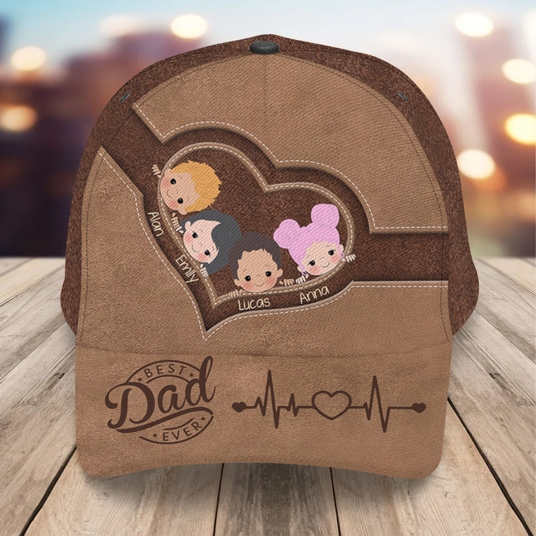 Best Dad Ever Ver Personalized Custom Classic Cap Father's