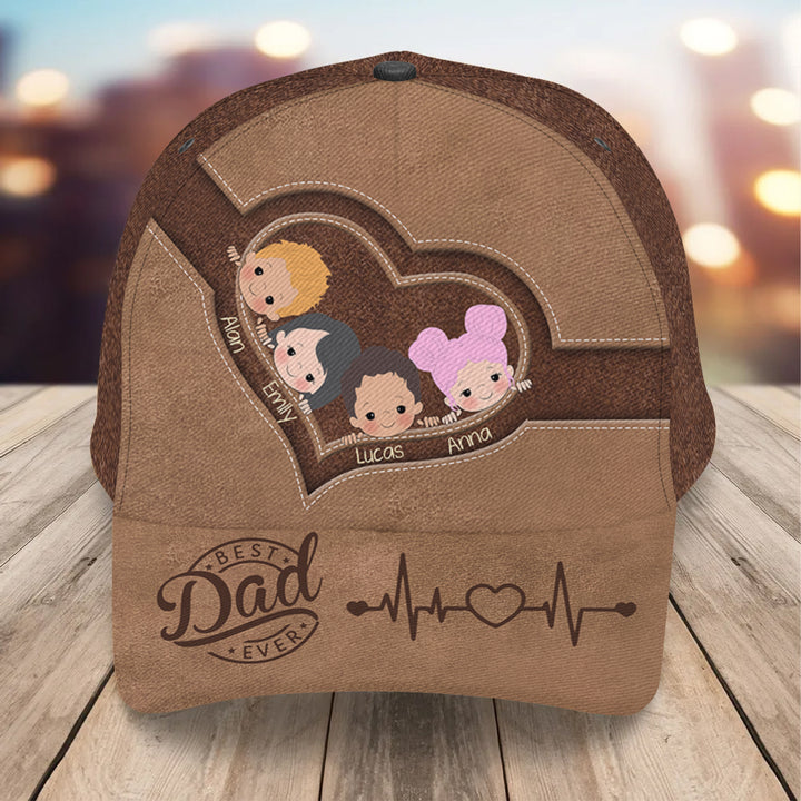 Best Dad Ever Ver 3 - Personalized Custom Classic Cap - Father's Day Gift For Dad