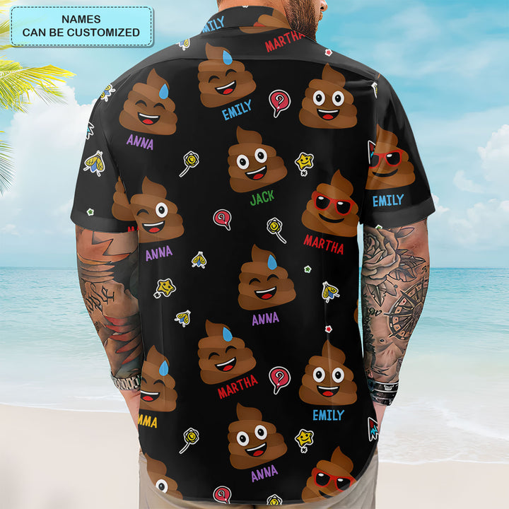 Grandpa's Little Shit - Personalized Custom Hawaiian Shirt - Father's Day Gift For Dad, Grandpa