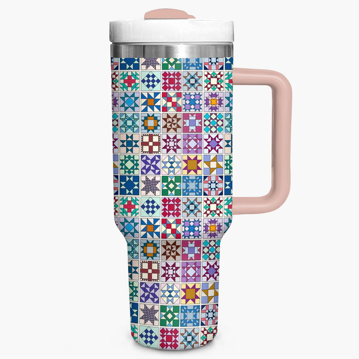 Star Quilt Block - Tumbler With Handle - Gift For Quilting Lover NCU0PT007