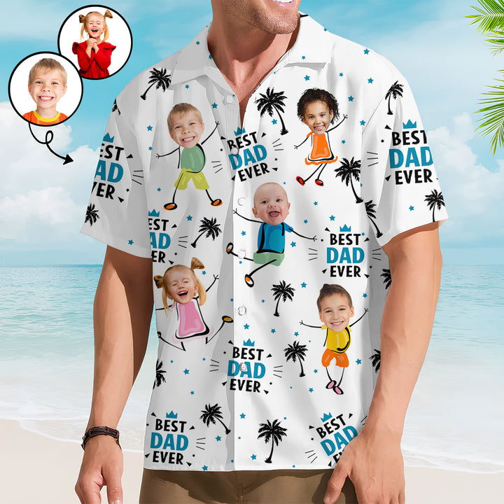 Best Dad Ever - Personalized Custom Hawaiian Shirt - Father's Day Gift For Dad, Grandpa