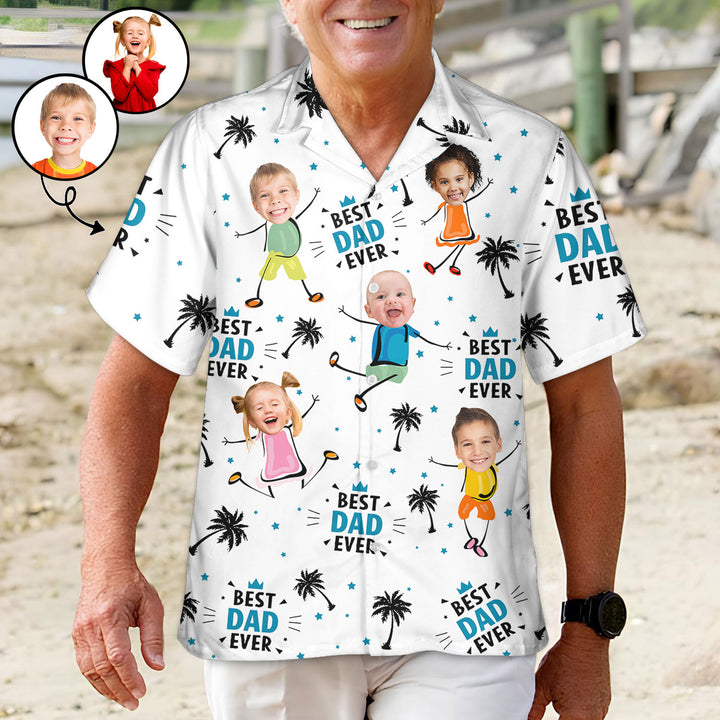 Best Dad Ever - Personalized Custom Hawaiian Shirt - Father's Day Gift For Dad, Grandpa