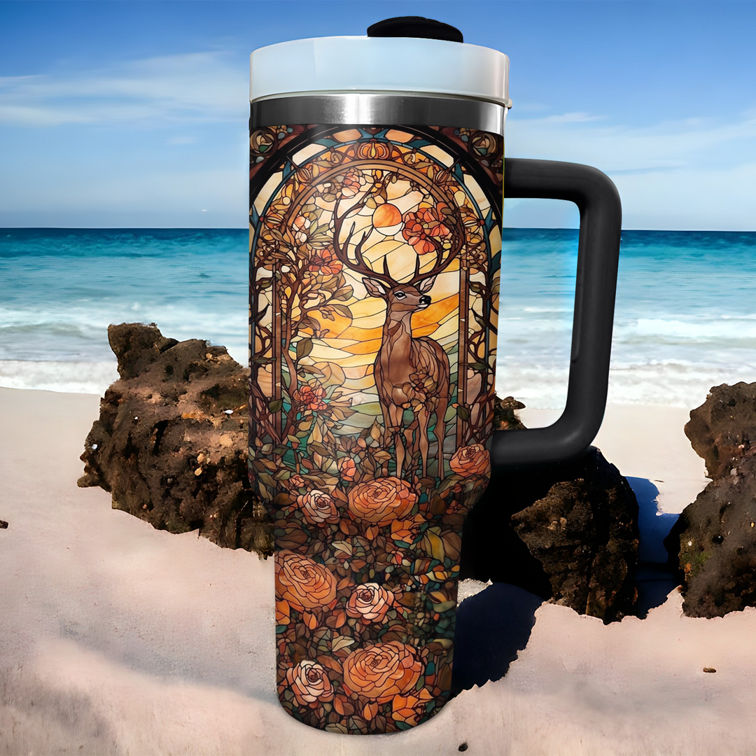 Hunting Deer - Tumbler with Handle - Gift for Hunting Lover NCU0PT011
