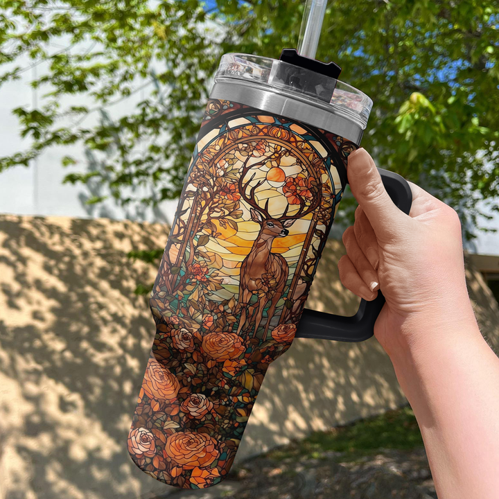 Hunting Deer - Tumbler with Handle - Gift for Hunting Lover NCU0PT011