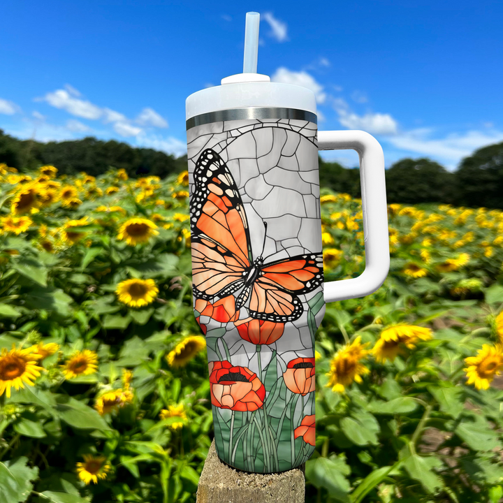 Monarch Butterfly - Tumbler with Handle - NCU0TT005