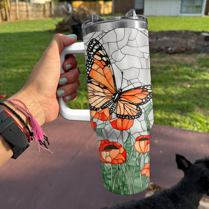 Monarch Butterfly - Tumbler with Handle - NCU0TT005
