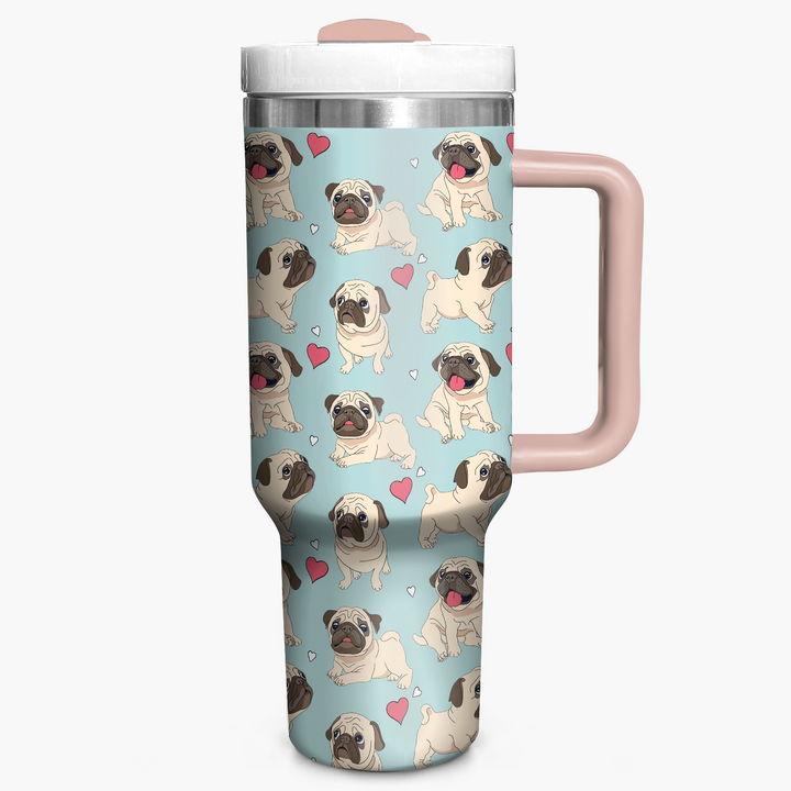 I Love My Pug - Tumbler with Handle - Gift for Dog Lovers - NCU0TT003