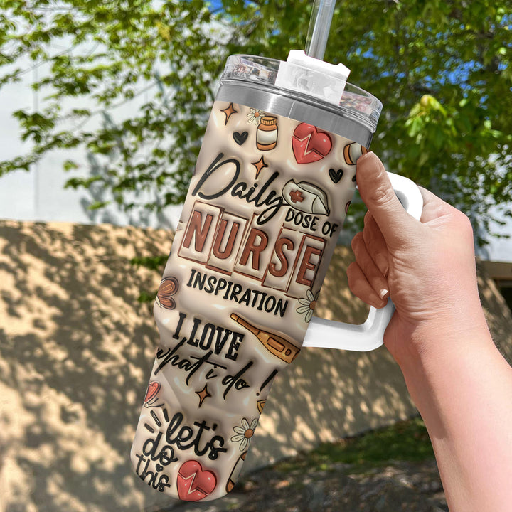 Daily Dose of Nurse - Tumbler with Handle - NCU0TT008