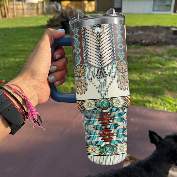 Native American - Tumbler with Handle - NCU0DK014