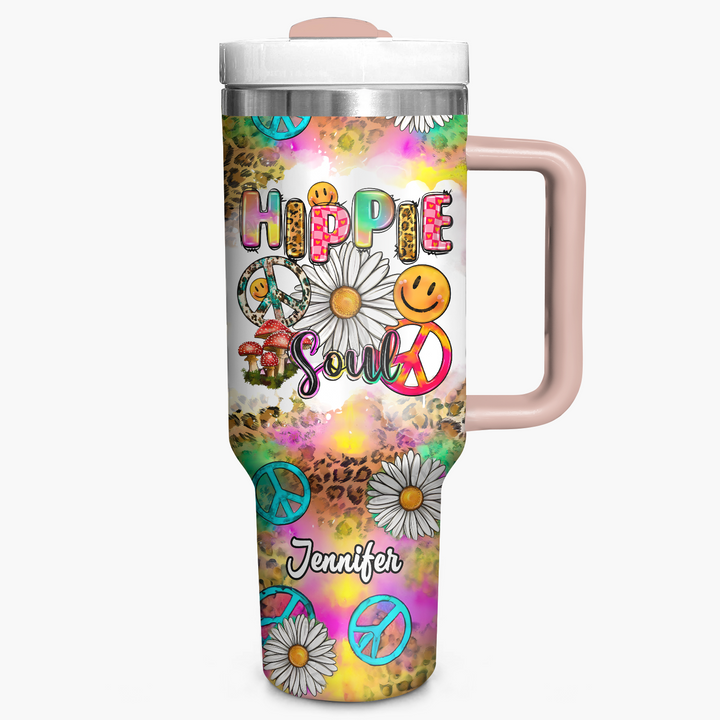 Hippie Soul - Personalized Tumbler with Handle - NUC0TT018
