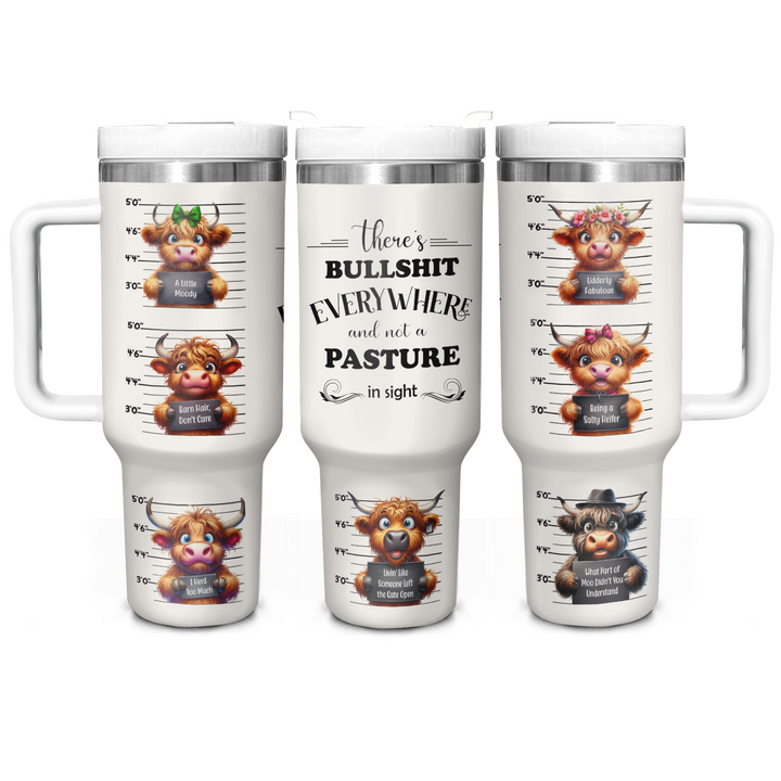 Cheeky Cows - Tumbler with Handle - Gift for Highland Cow Lover NCU0PT025