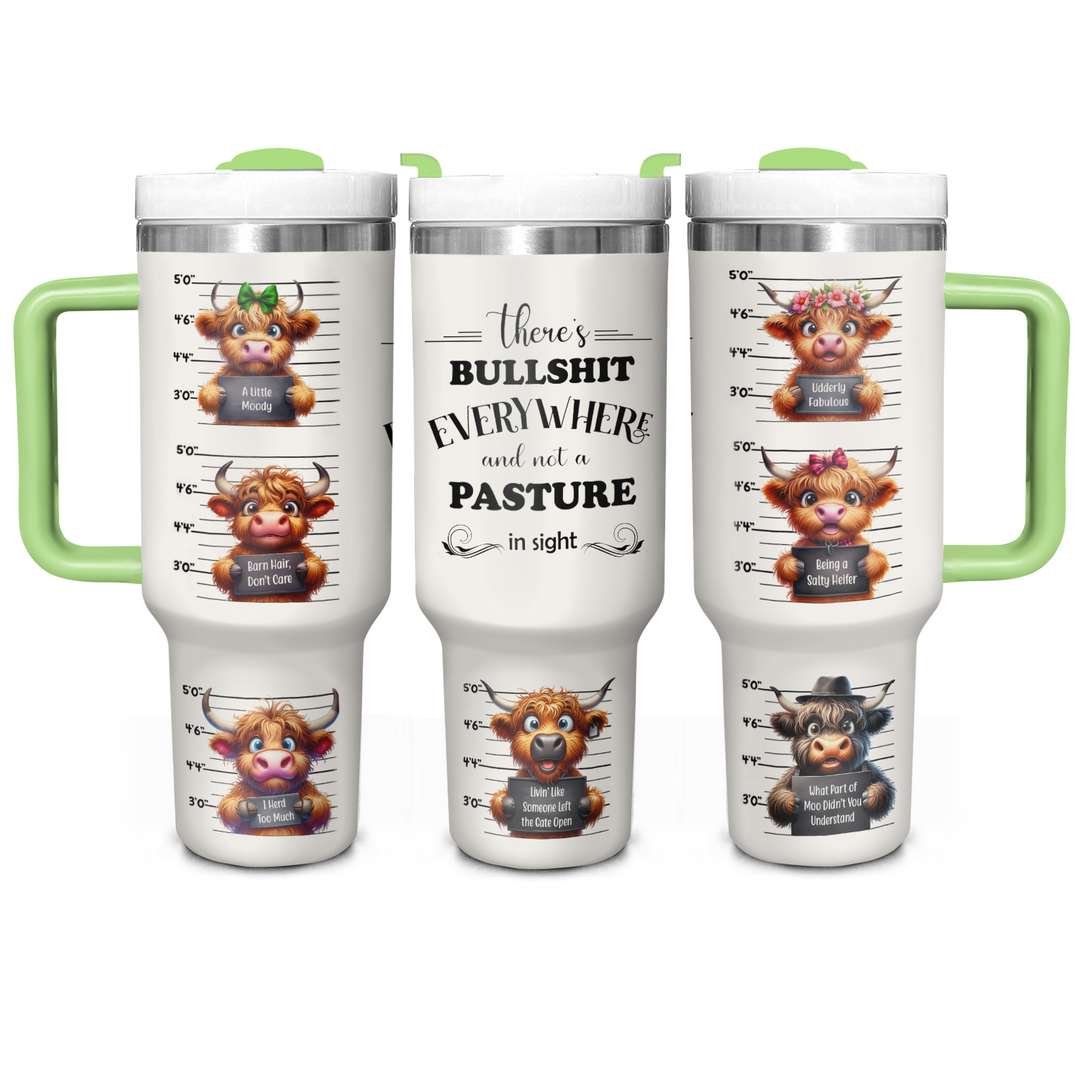Cheeky Cows - Tumbler with Handle - Gift for Highland Cow Lover NCU0PT025