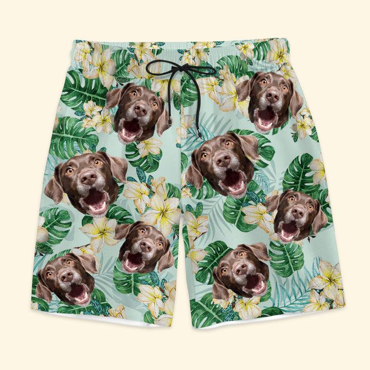 Don't Worry Beach Happy - Personalized Unisex Man Beach Shorts - Gift For Family Members
